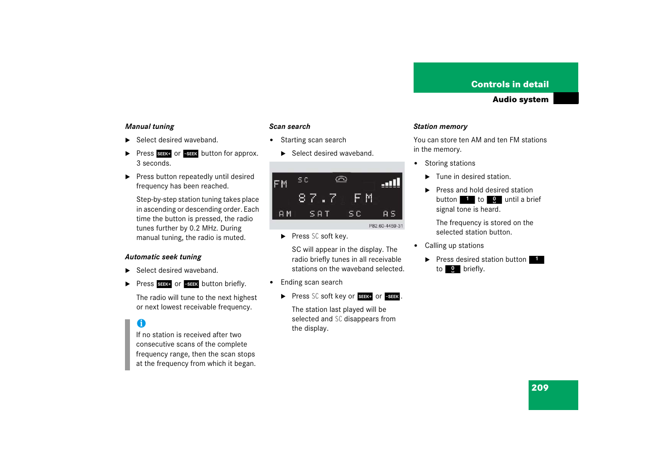 Mercedes-Benz 2006 C-Class User Manual | Page 210 / 474