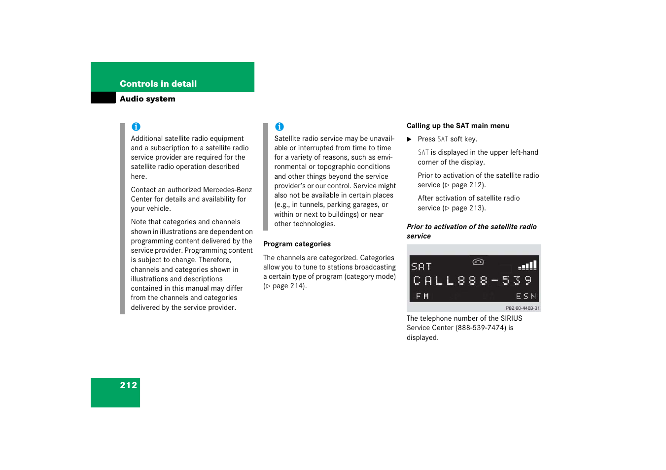 Mercedes-Benz 2006 C-Class User Manual | Page 213 / 474