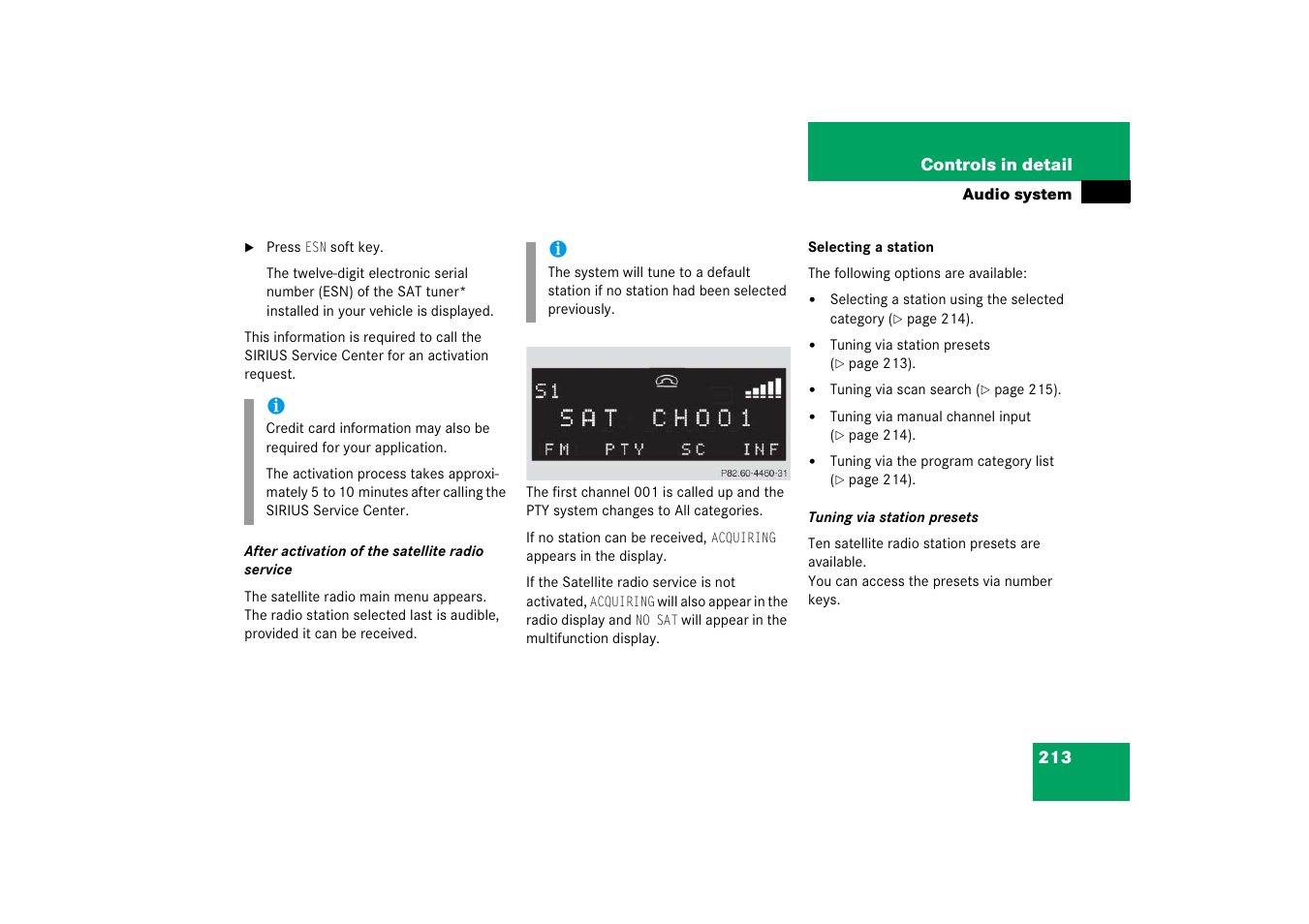 Mercedes-Benz 2006 C-Class User Manual | Page 214 / 474