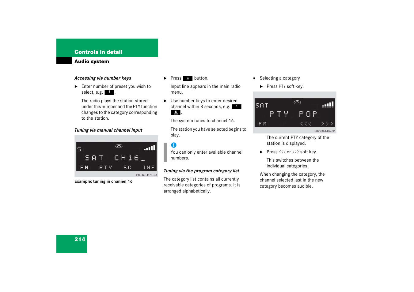 Mercedes-Benz 2006 C-Class User Manual | Page 215 / 474