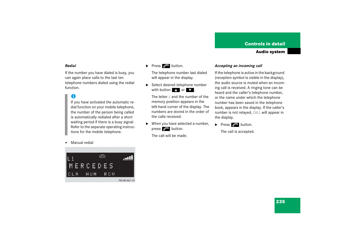 Mercedes-Benz 2006 C-Class User Manual | Page 236 / 474