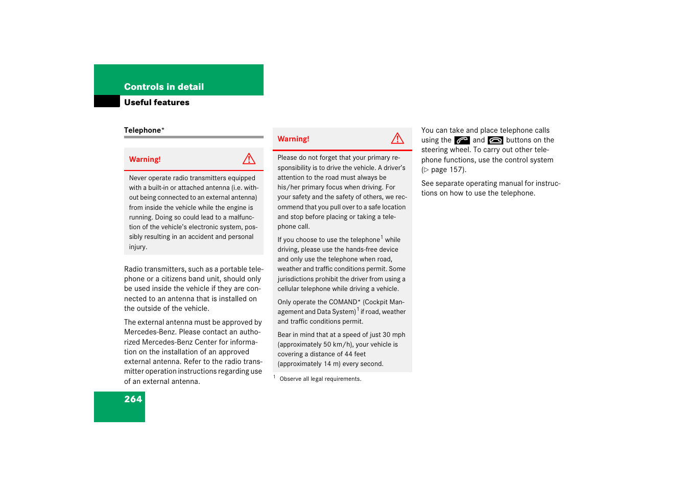 Telephone | Mercedes-Benz 2006 C-Class User Manual | Page 265 / 474