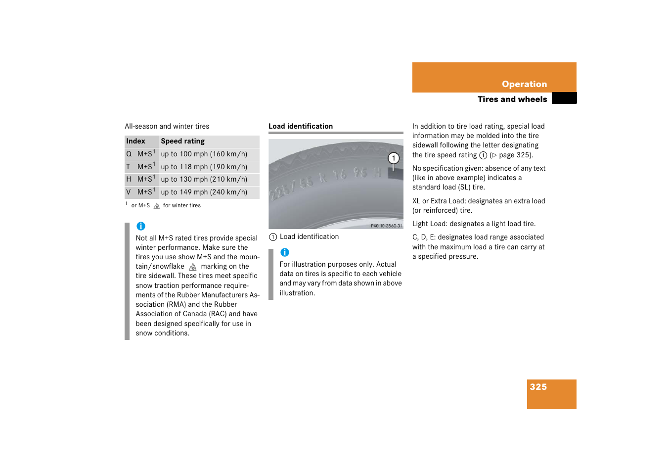 Load identification, Tion, Ng, see “load identification | Mercedes-Benz 2006 C-Class User Manual | Page 326 / 474