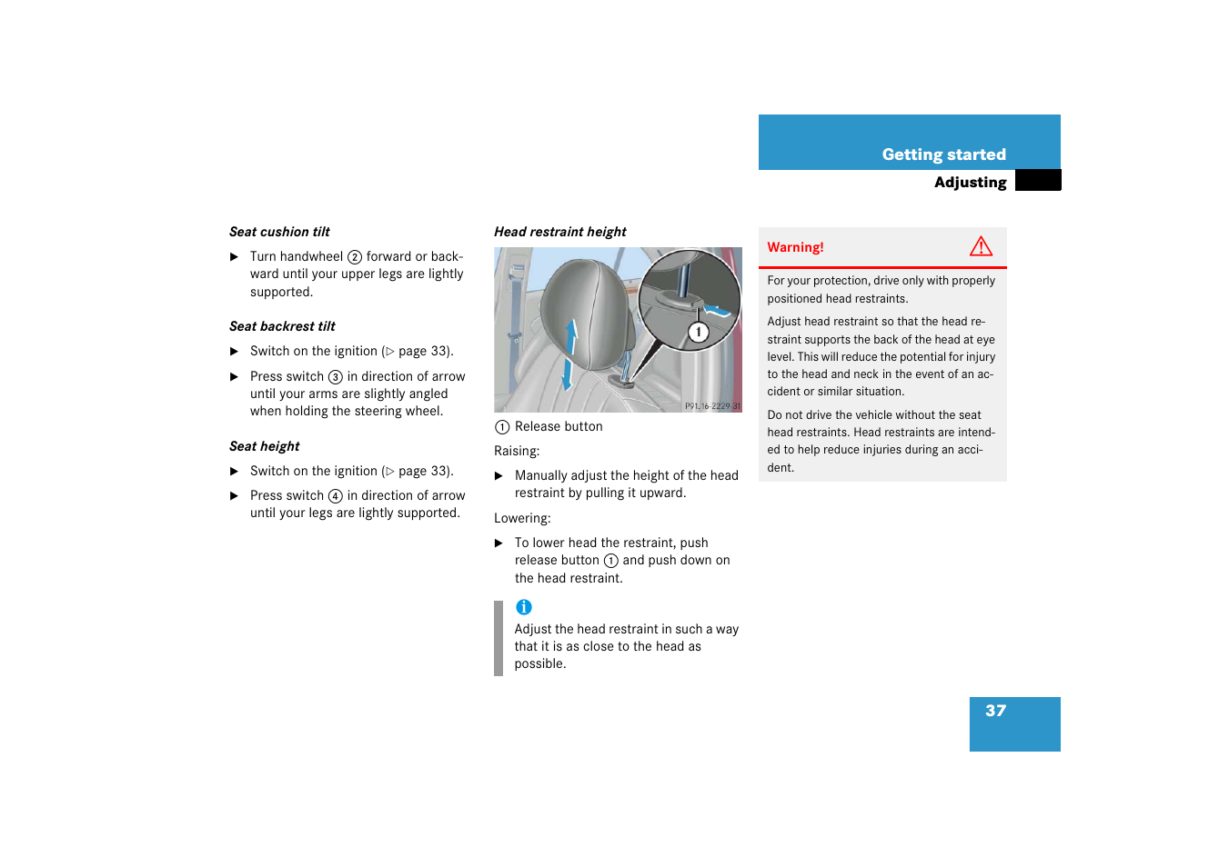 Mercedes-Benz 2006 C-Class User Manual | Page 38 / 474