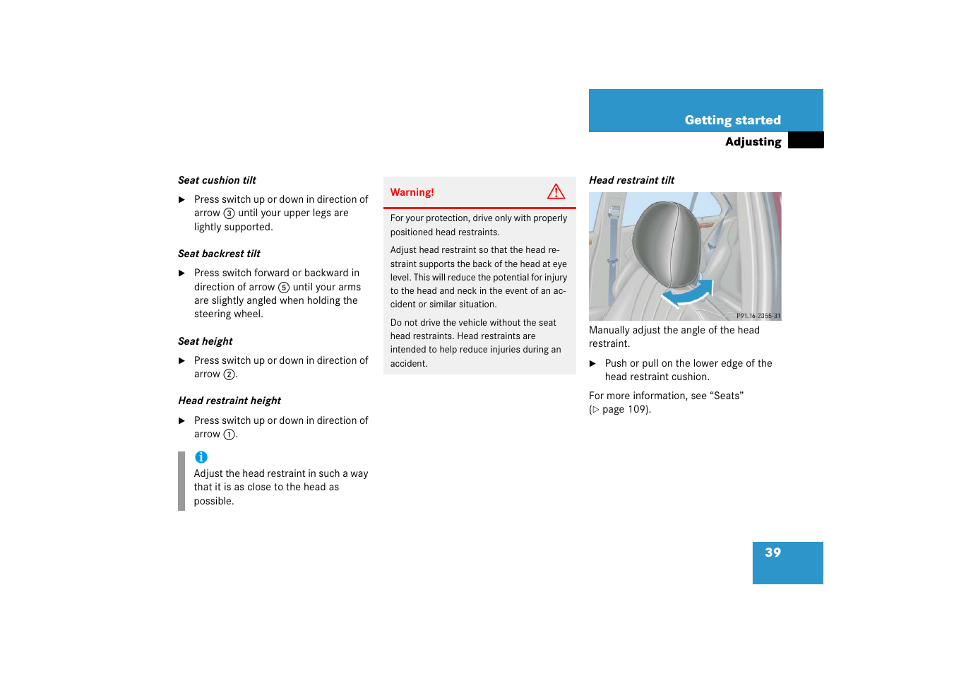 Mercedes-Benz 2006 C-Class User Manual | Page 40 / 474