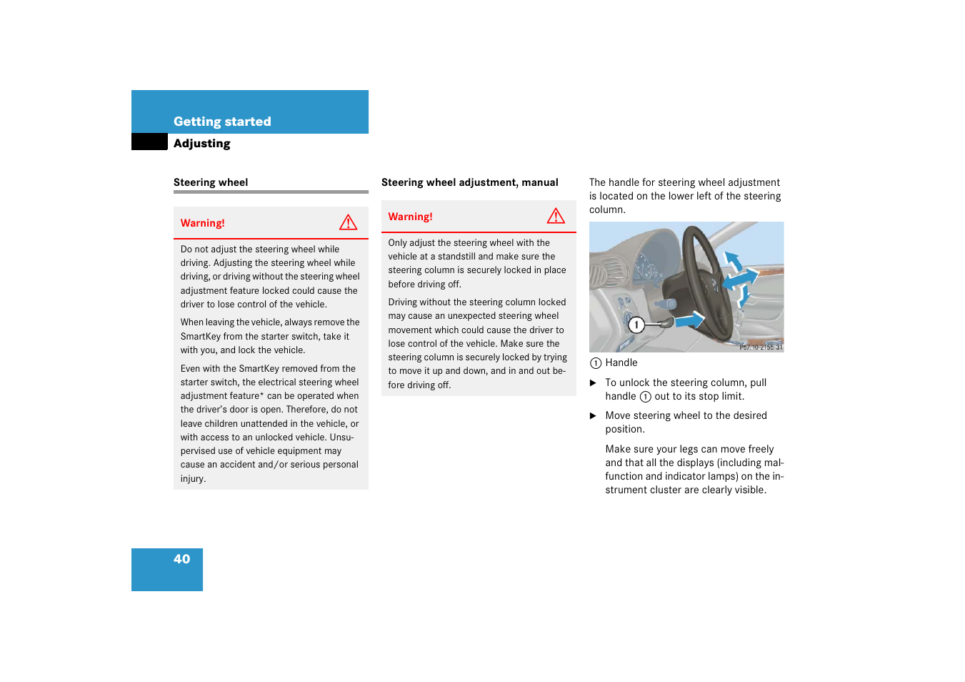 Steering wheel | Mercedes-Benz 2006 C-Class User Manual | Page 41 / 474