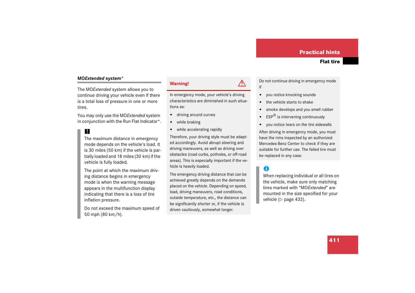 Moextended system, Mo e | Mercedes-Benz 2006 C-Class User Manual | Page 412 / 474