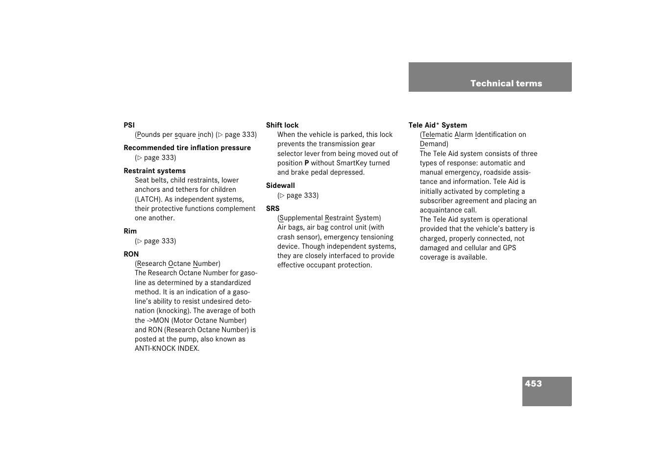 Mercedes-Benz 2006 C-Class User Manual | Page 454 / 474