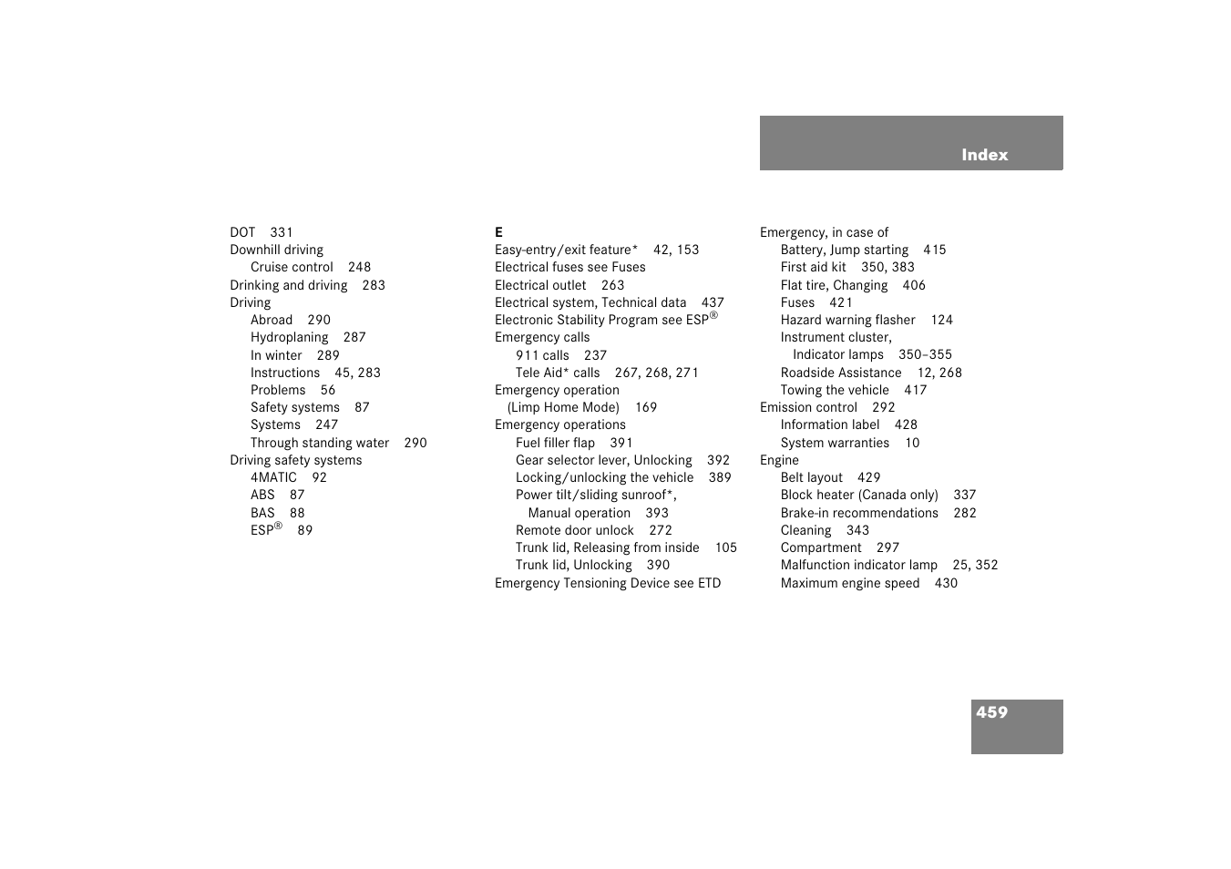 Mercedes-Benz 2006 C-Class User Manual | Page 460 / 474