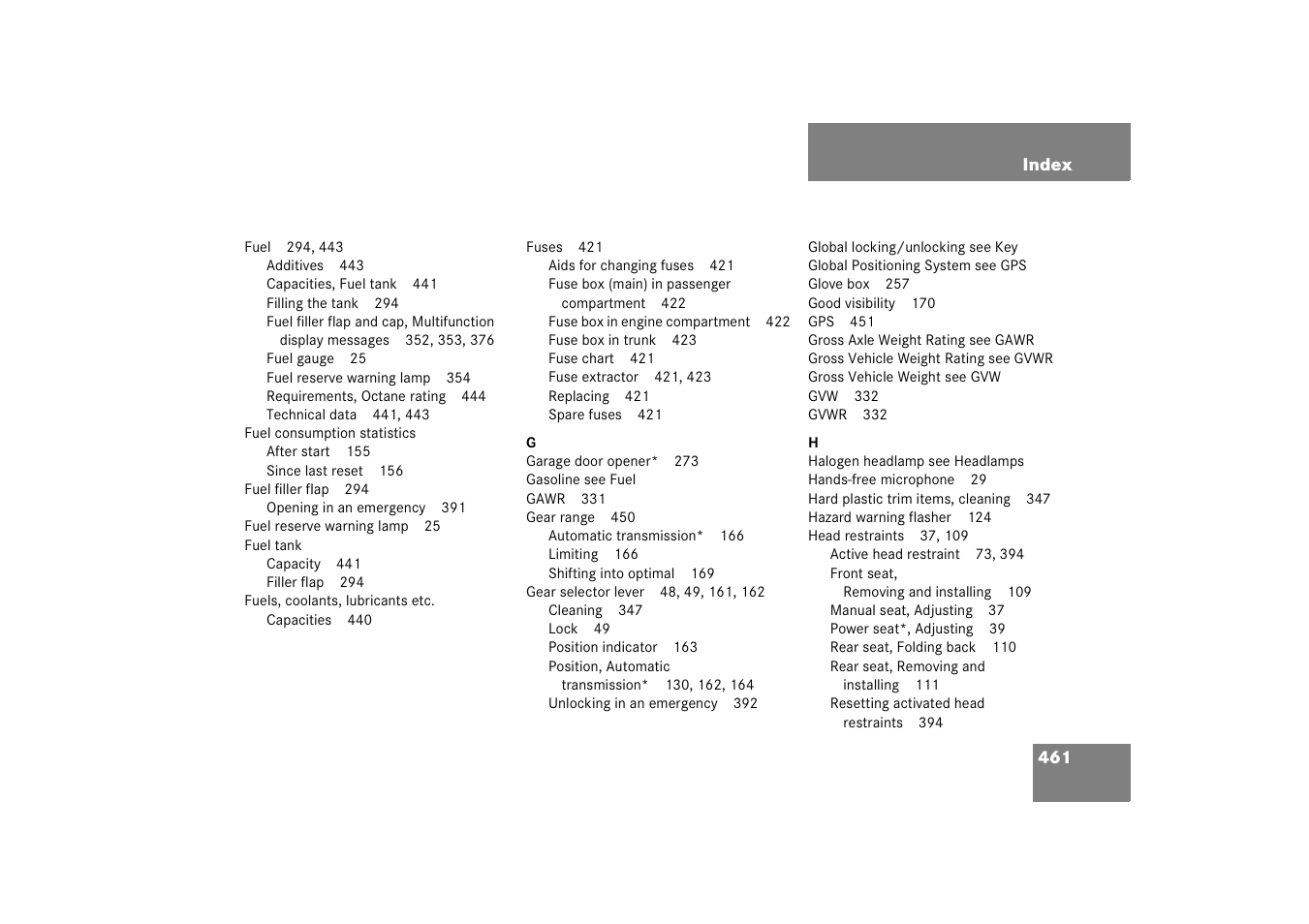 Mercedes-Benz 2006 C-Class User Manual | Page 462 / 474