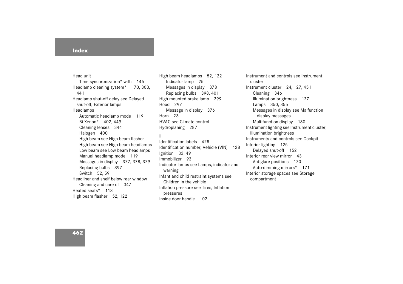 Mercedes-Benz 2006 C-Class User Manual | Page 463 / 474