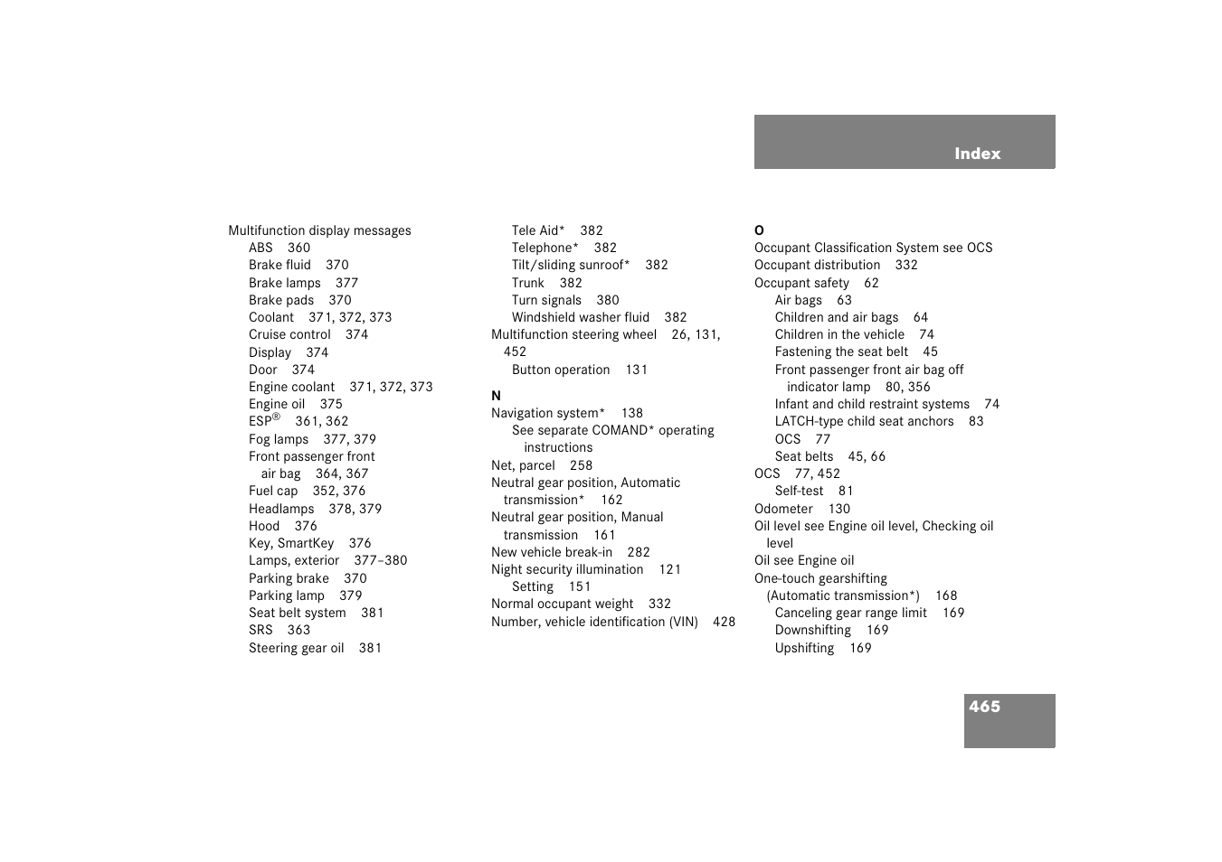 Mercedes-Benz 2006 C-Class User Manual | Page 466 / 474