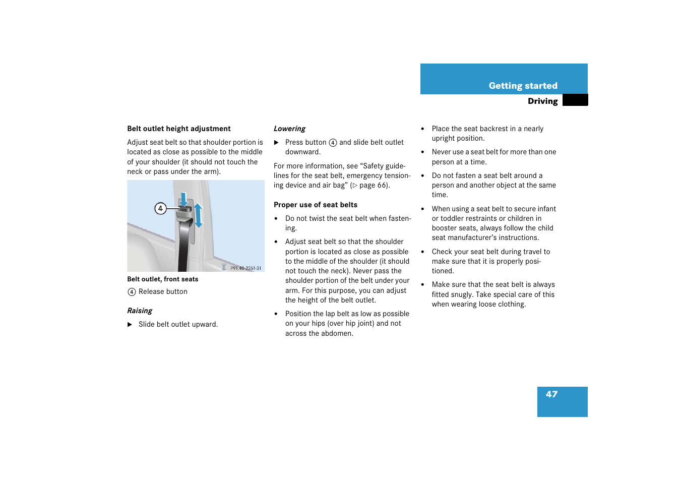 Mercedes-Benz 2006 C-Class User Manual | Page 48 / 474