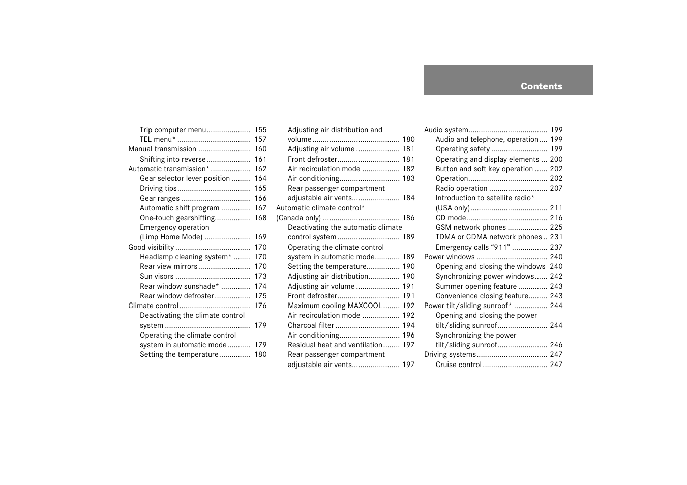 Mercedes-Benz 2006 C-Class User Manual | Page 6 / 474