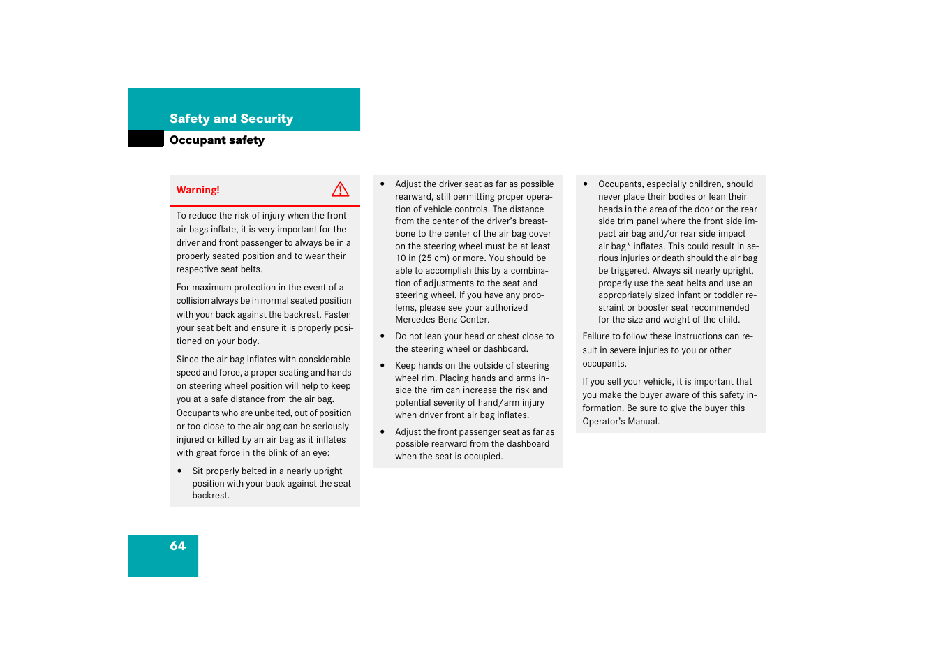 Mercedes-Benz 2006 C-Class User Manual | Page 65 / 474