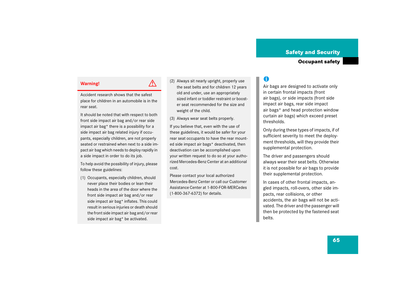 Mercedes-Benz 2006 C-Class User Manual | Page 66 / 474