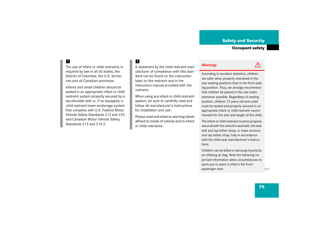 Mercedes-Benz 2006 C-Class User Manual | Page 76 / 474