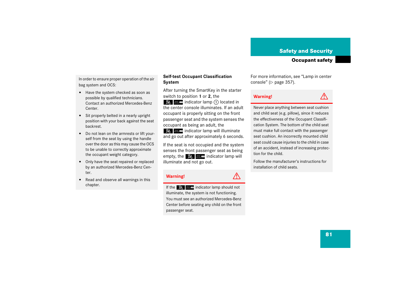 Mercedes-Benz 2006 C-Class User Manual | Page 82 / 474