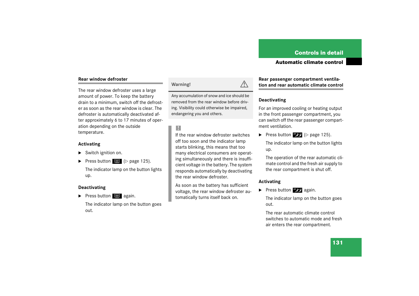 Mercedes-Benz 2003 M-Class User Manual | Page 131 / 321