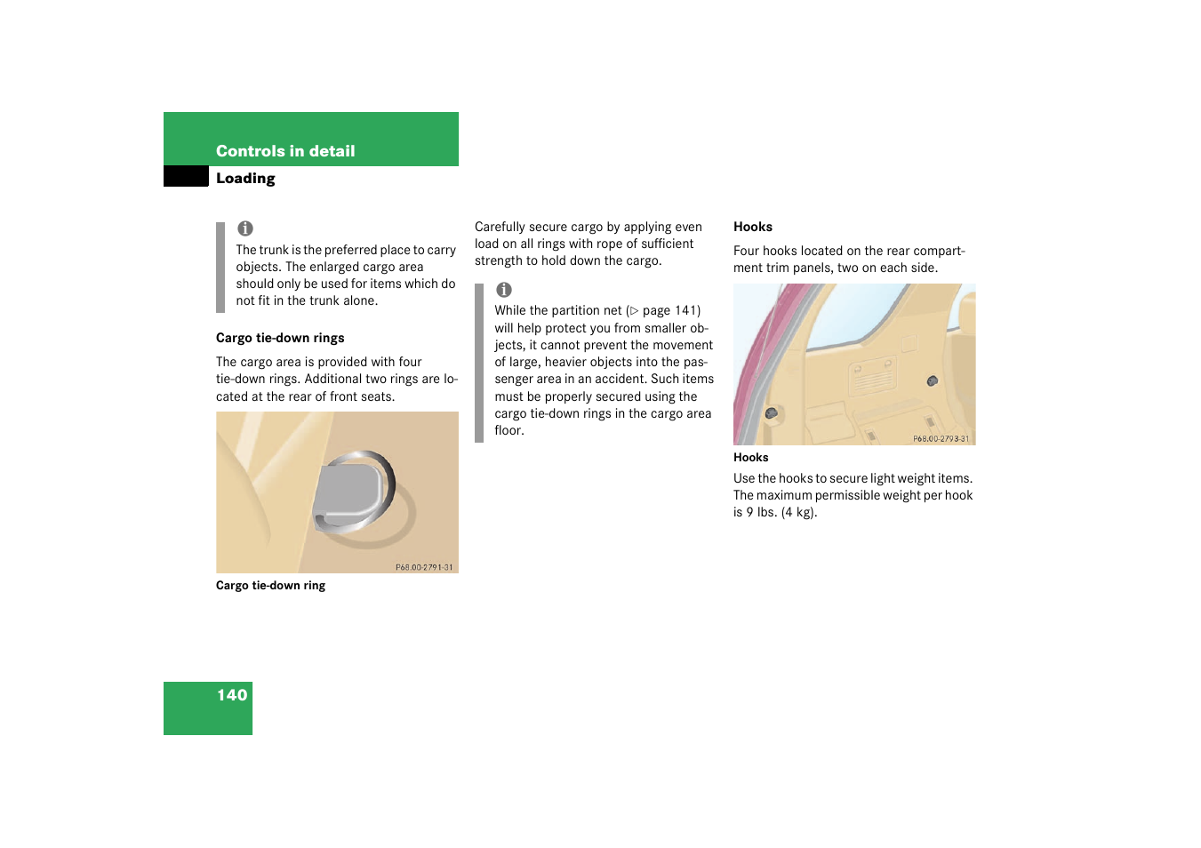 Mercedes-Benz 2003 M-Class User Manual | Page 140 / 321