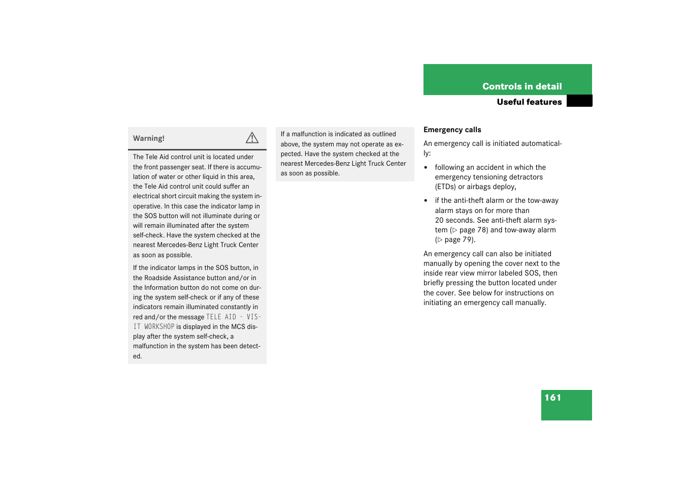 Mercedes-Benz 2003 M-Class User Manual | Page 161 / 321