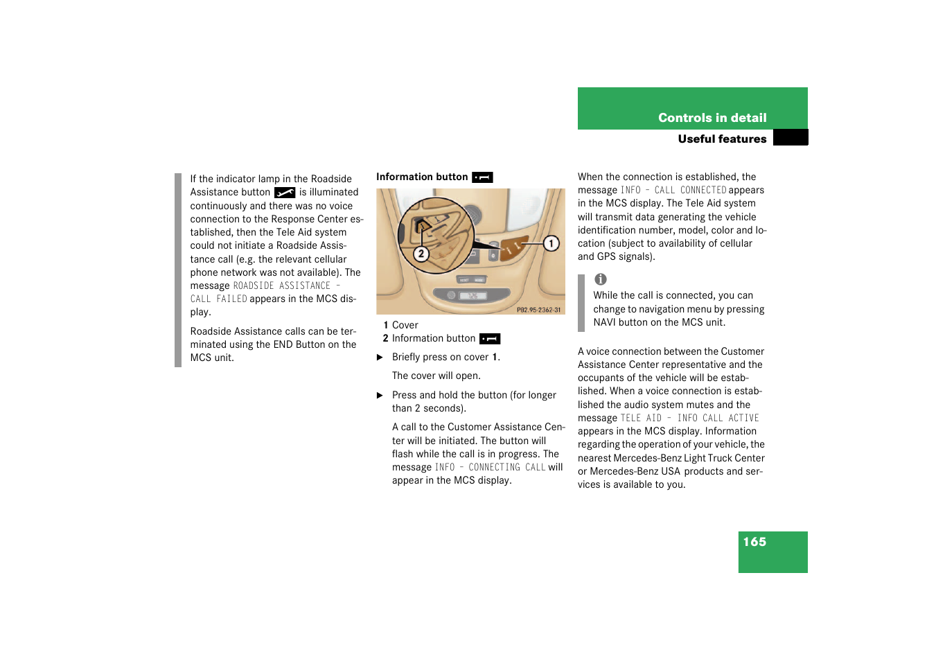 Mercedes-Benz 2003 M-Class User Manual | Page 165 / 321