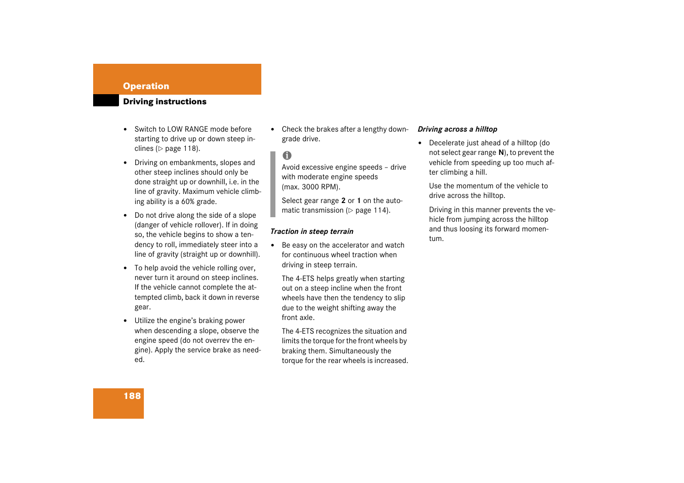 Mercedes-Benz 2003 M-Class User Manual | Page 188 / 321