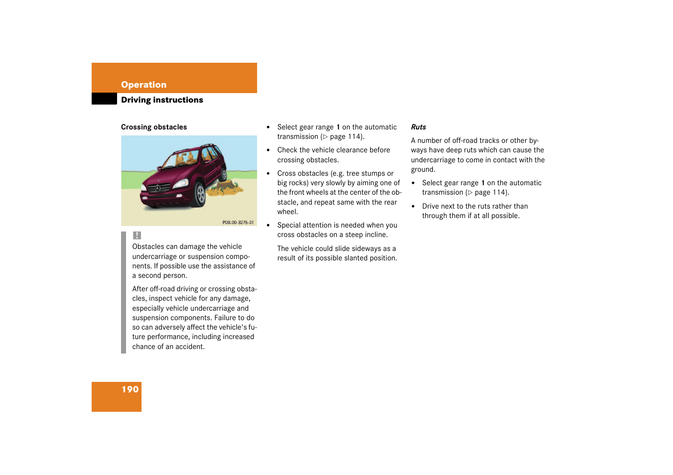 Mercedes-Benz 2003 M-Class User Manual | Page 190 / 321