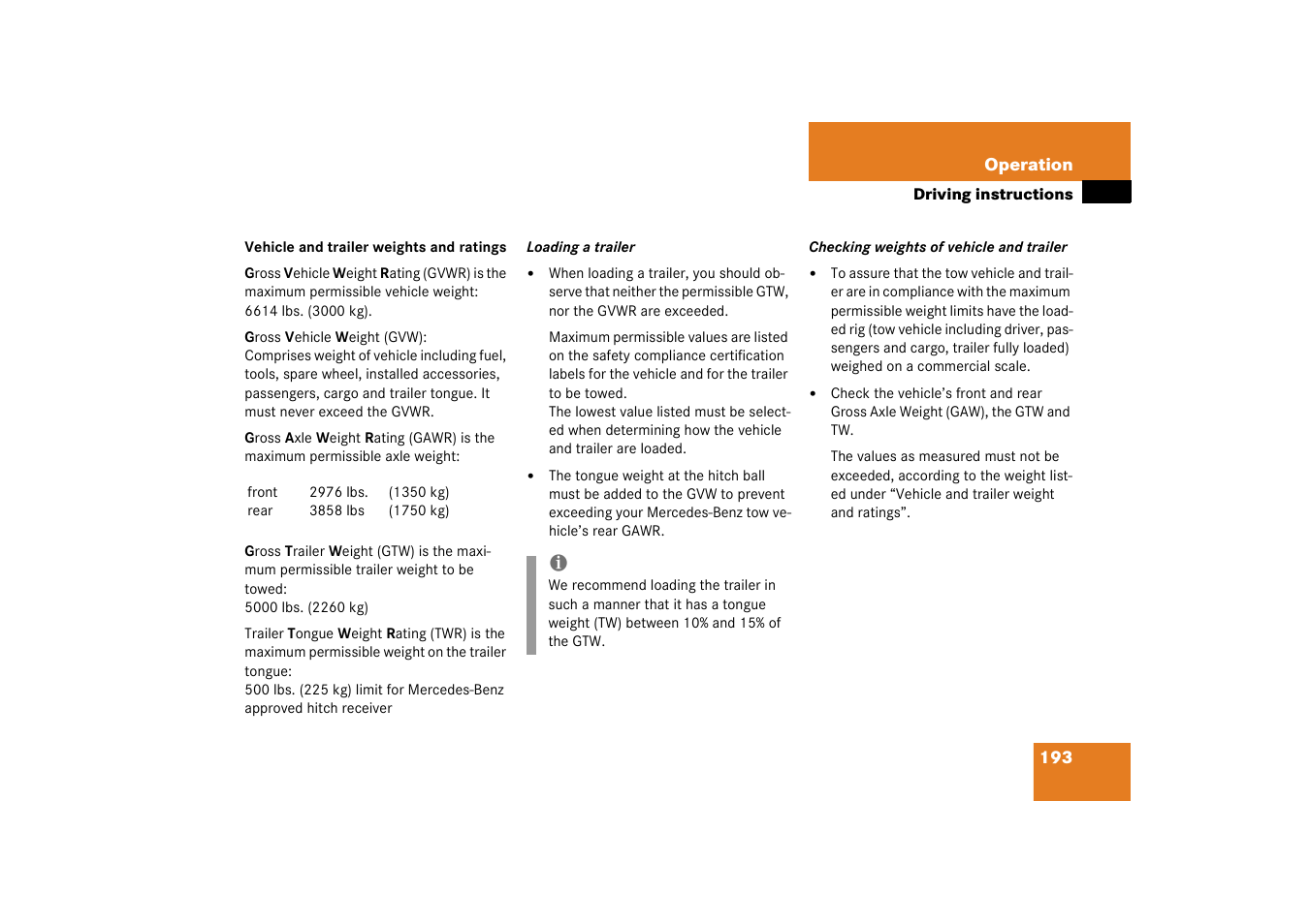 Mercedes-Benz 2003 M-Class User Manual | Page 193 / 321