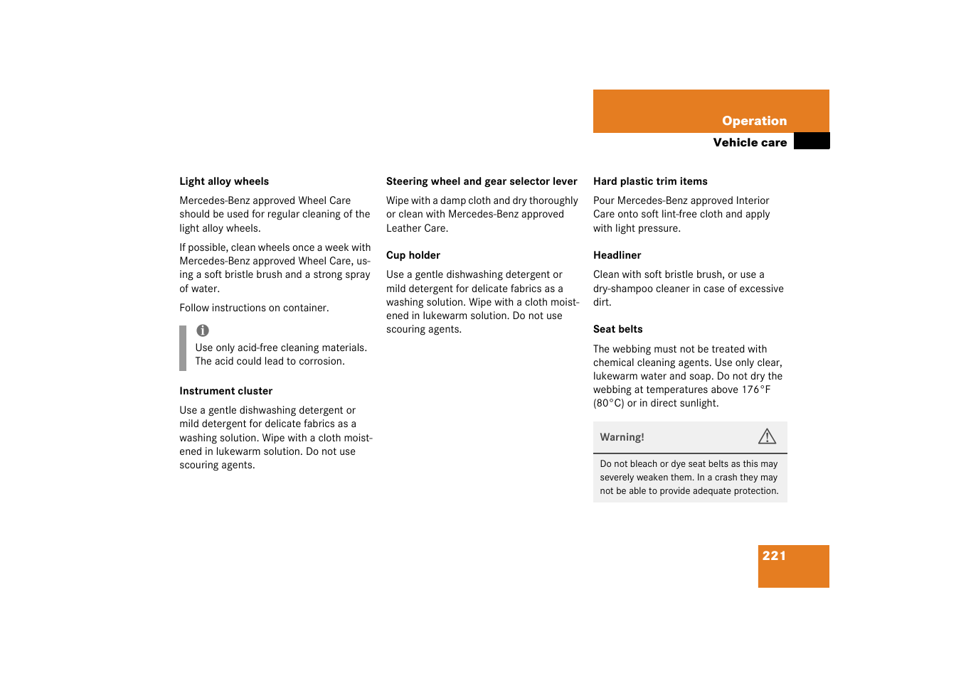 Mercedes-Benz 2003 M-Class User Manual | Page 221 / 321