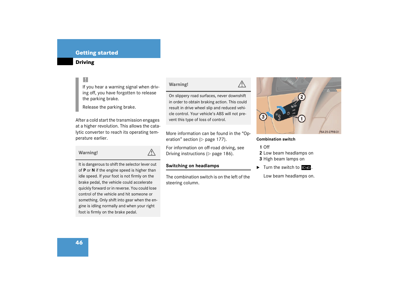 Mercedes-Benz 2003 M-Class User Manual | Page 46 / 321