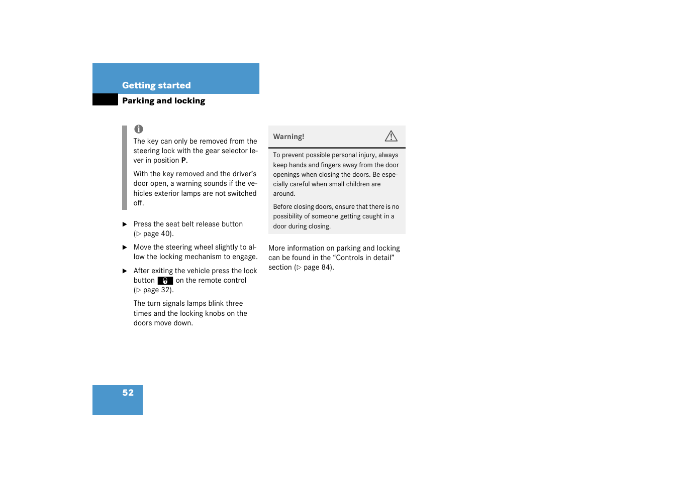 Mercedes-Benz 2003 M-Class User Manual | Page 52 / 321