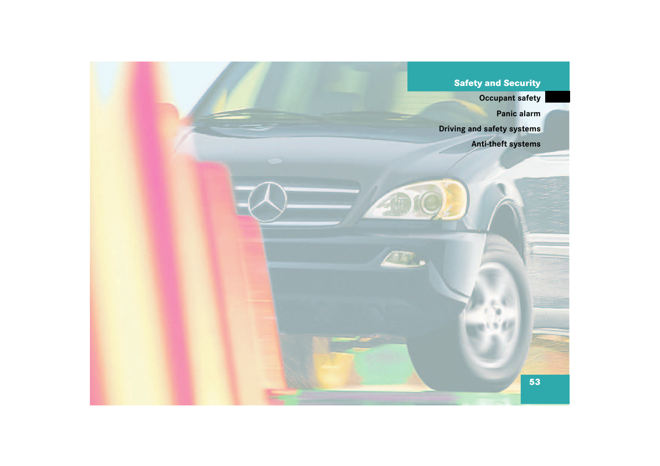 Safety and security | Mercedes-Benz 2003 M-Class User Manual | Page 53 / 321