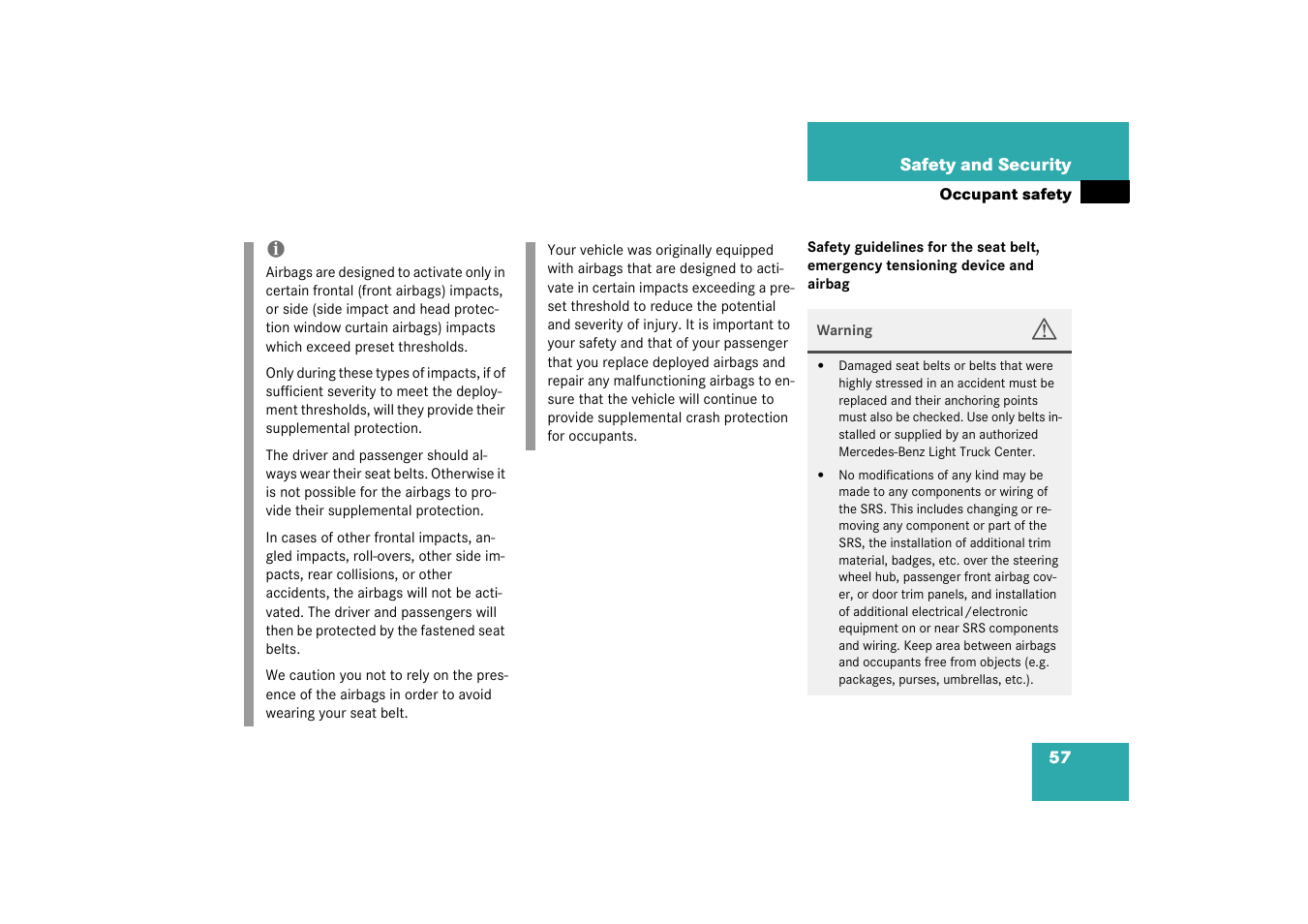 Mercedes-Benz 2003 M-Class User Manual | Page 57 / 321