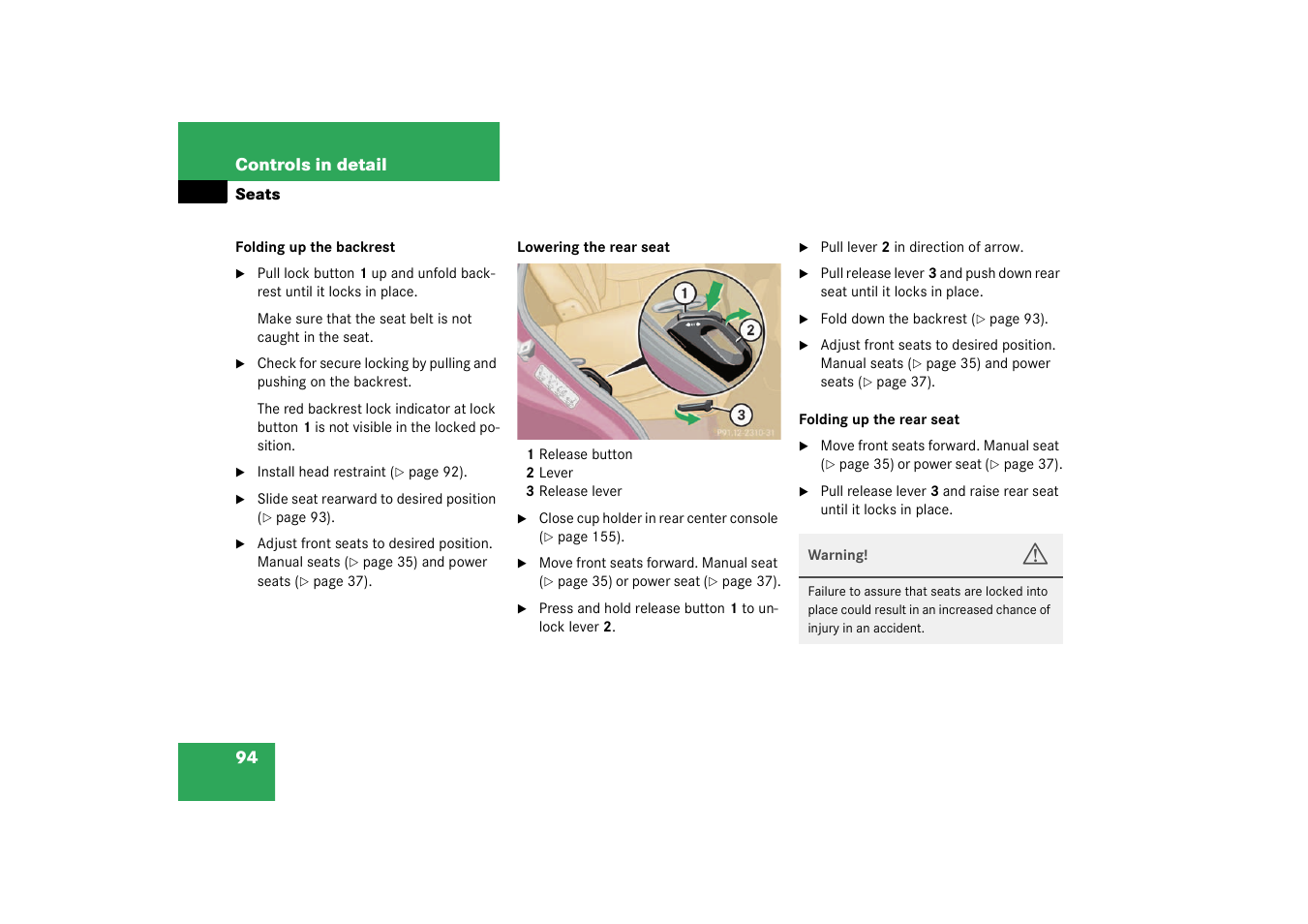 Mercedes-Benz 2003 M-Class User Manual | Page 94 / 321