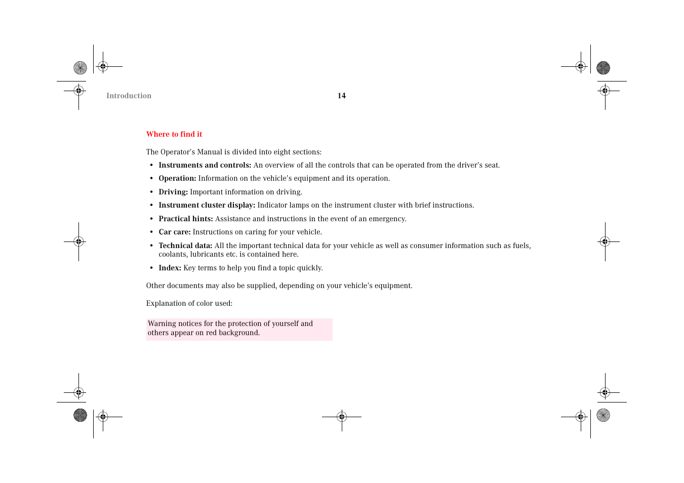 Where to find it | Mercedes-Benz 2002 G-Class User Manual | Page 17 / 385