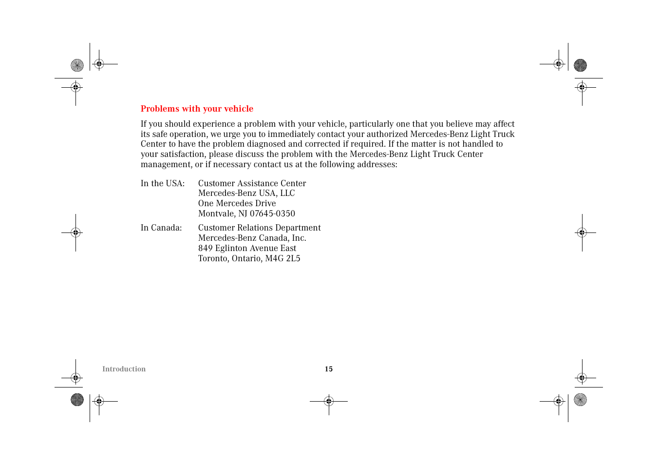 Mercedes-Benz 2002 G-Class User Manual | Page 18 / 385