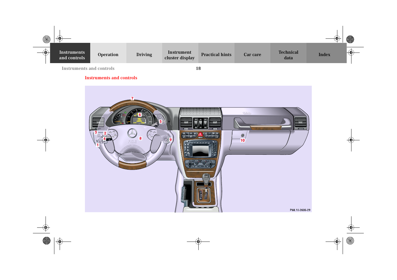 Instruments and controls | Mercedes-Benz 2002 G-Class User Manual | Page 21 / 385