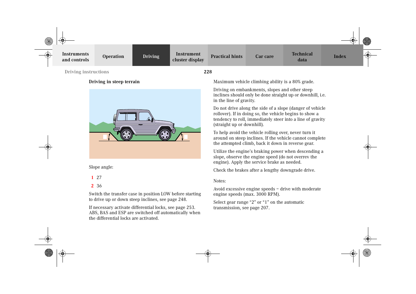 P00.00-3186-26 | Mercedes-Benz 2002 G-Class User Manual | Page 231 / 385