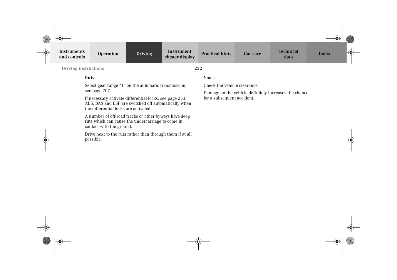 Mercedes-Benz 2002 G-Class User Manual | Page 235 / 385