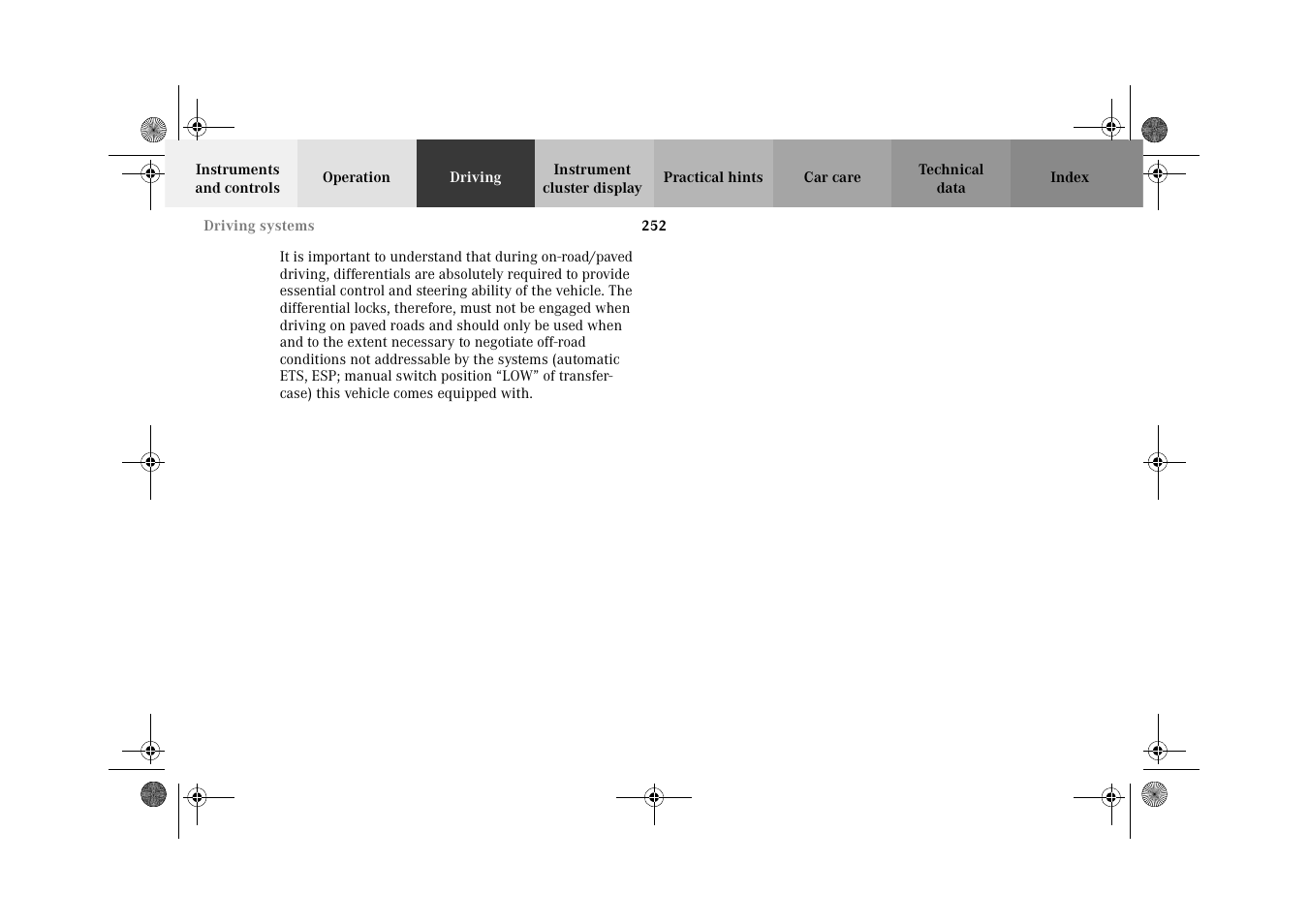 Mercedes-Benz 2002 G-Class User Manual | Page 255 / 385