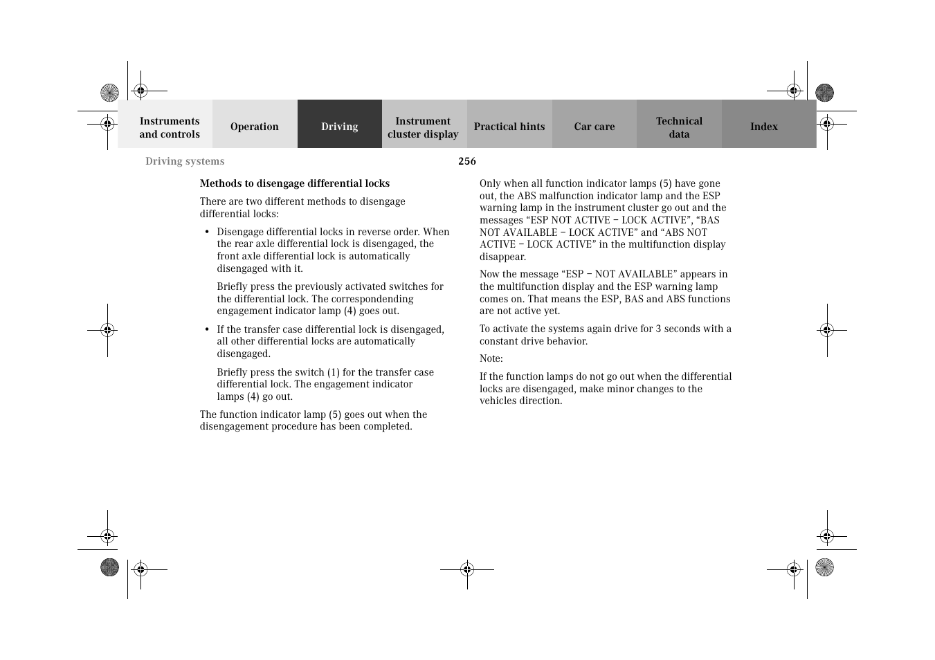 Mercedes-Benz 2002 G-Class User Manual | Page 259 / 385