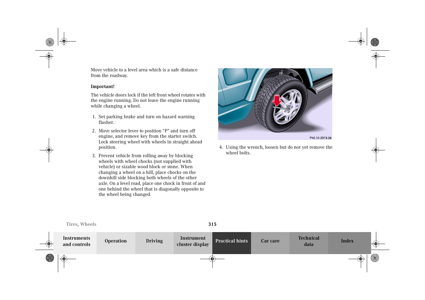 Mercedes-Benz 2002 G-Class User Manual | Page 318 / 385