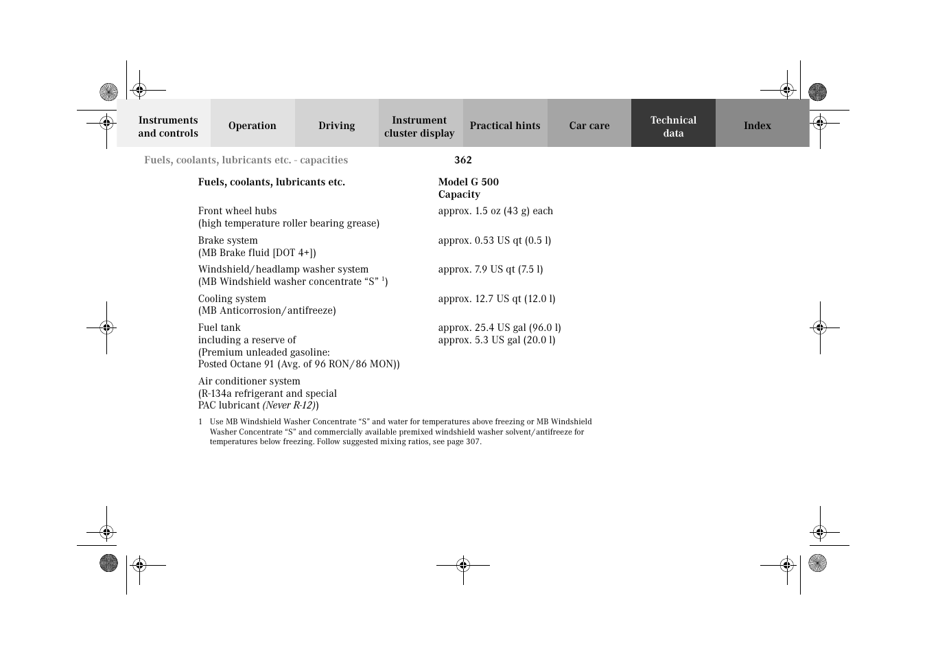 Mercedes-Benz 2002 G-Class User Manual | Page 365 / 385