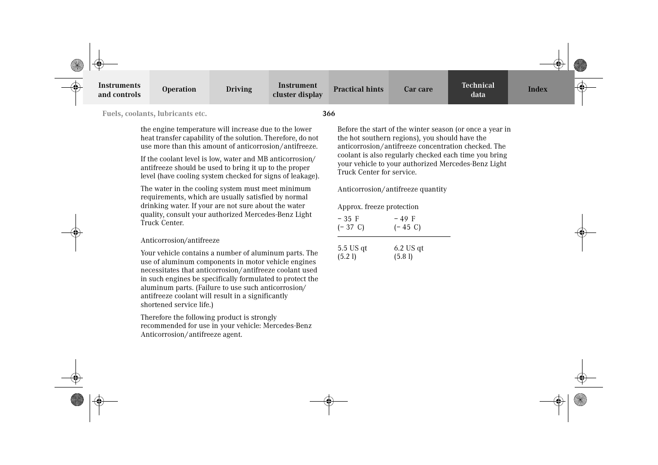 Mercedes-Benz 2002 G-Class User Manual | Page 369 / 385
