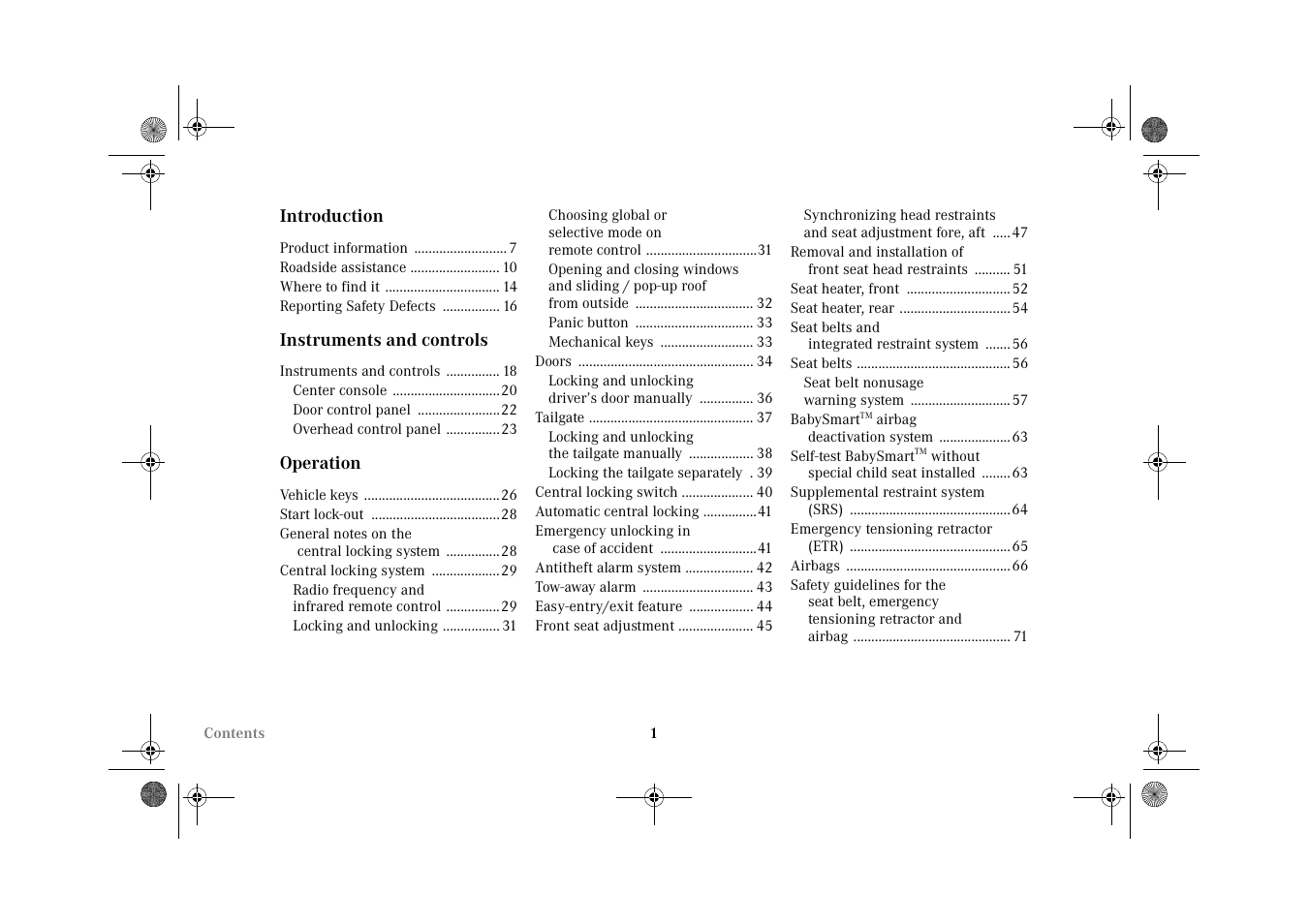 Mercedes-Benz 2002 G-Class User Manual | Page 4 / 385
