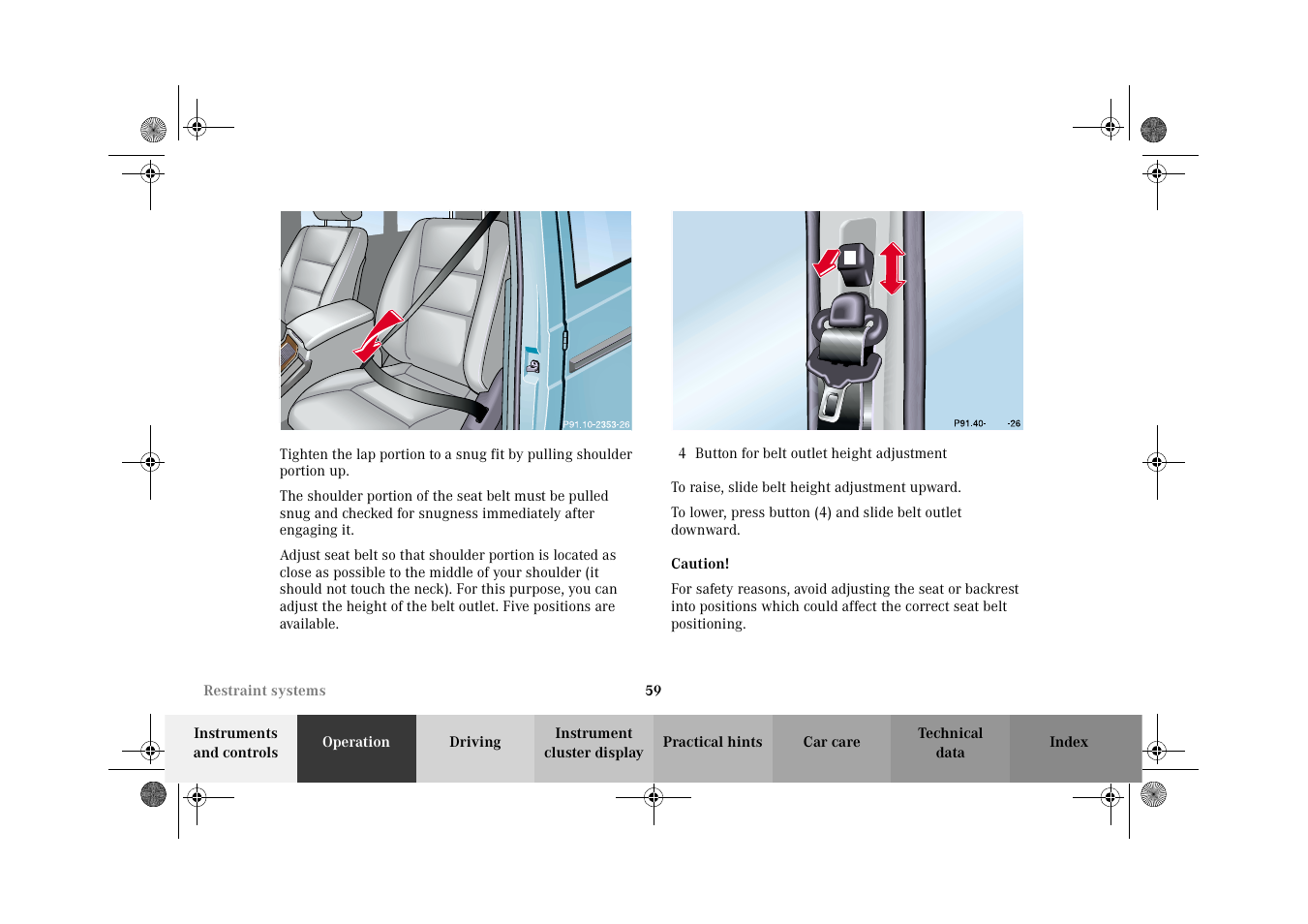 Mercedes-Benz 2002 G-Class User Manual | Page 62 / 385