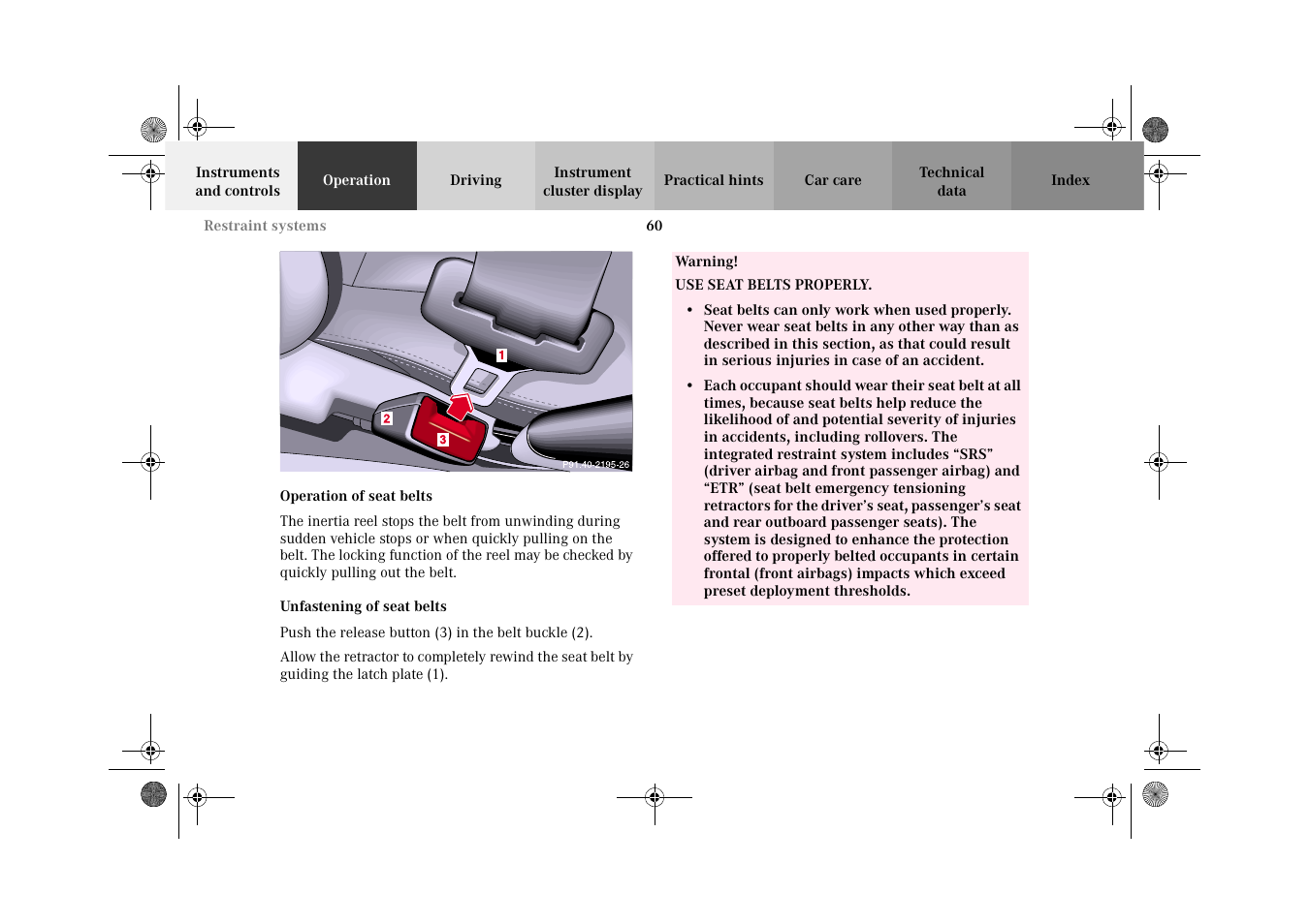 Mercedes-Benz 2002 G-Class User Manual | Page 63 / 385