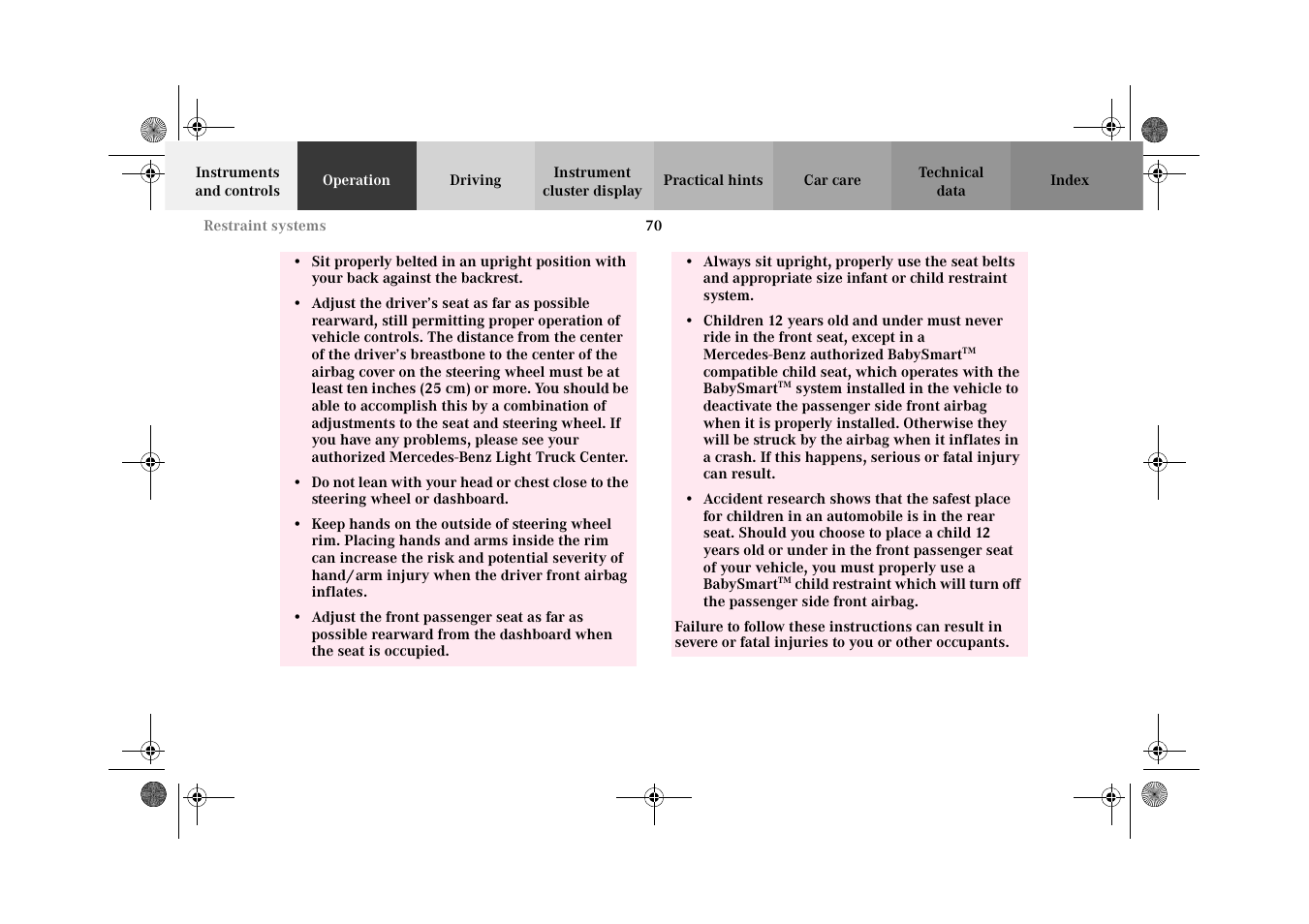Mercedes-Benz 2002 G-Class User Manual | Page 73 / 385