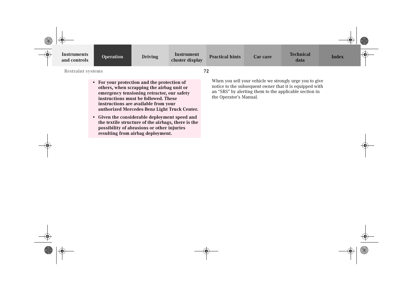 Mercedes-Benz 2002 G-Class User Manual | Page 75 / 385